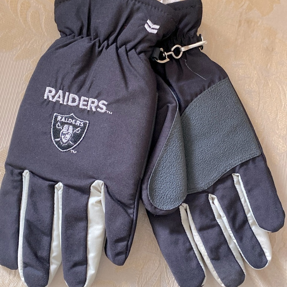 Raiders winter Thinsulate gloves.